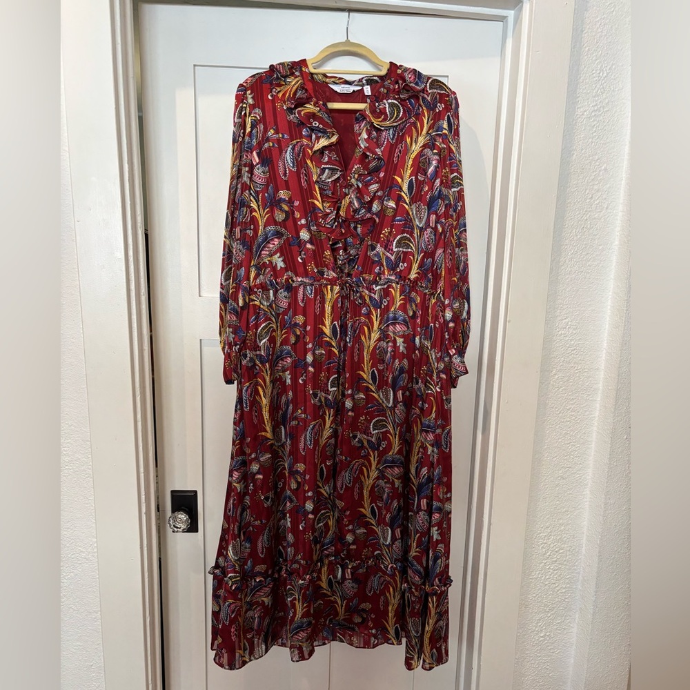 & Other Stories Paris Atelier Paisley Ruffle midi dress barely used